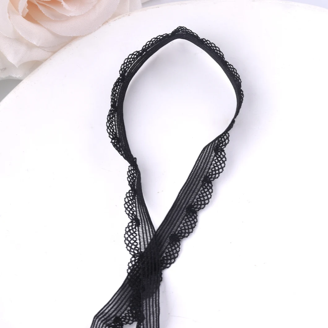 Stock 1.1cm Nylon Elastic Band Belt Ultra-Thin Mesh Underwear Flower Webbing Clothing Accessories