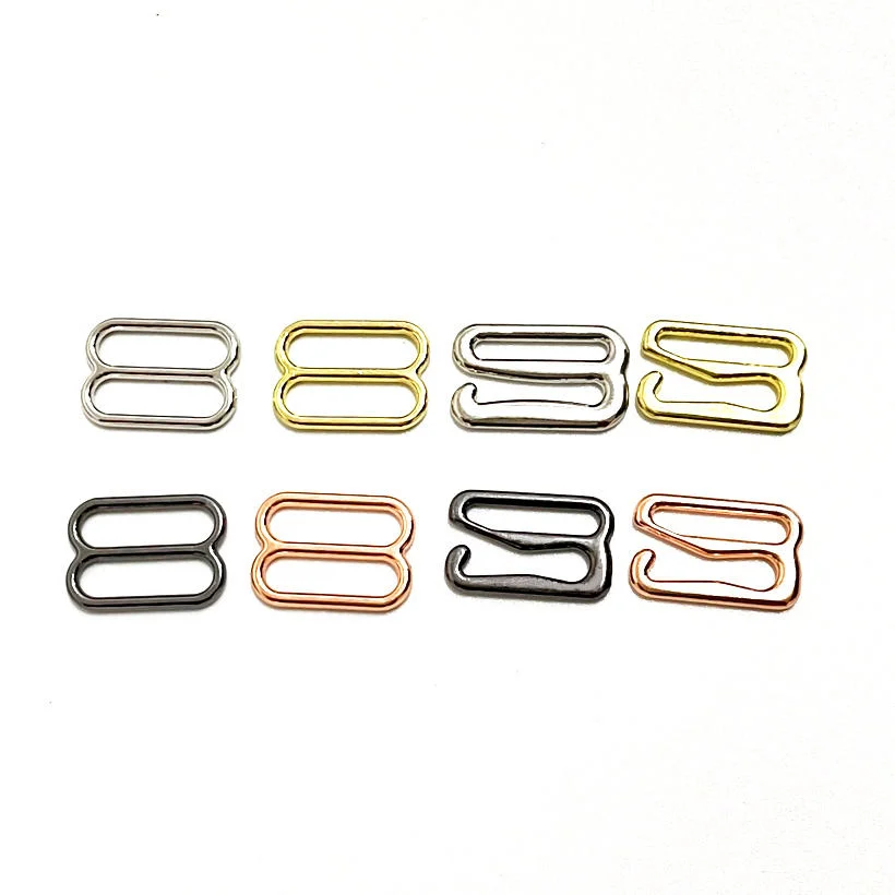 Most Popular Custom Metal Bra Strap Adjust Slider Swimwear Hooks Bra Rings and Sliders Accessories